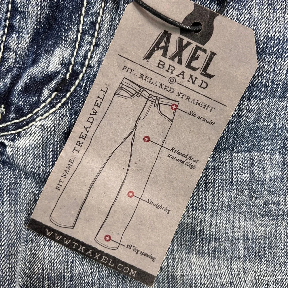 T.K. Axel Treadwell Relaxed Straight Jeans Men 32x32 Blue Denim Normcore NEW‎